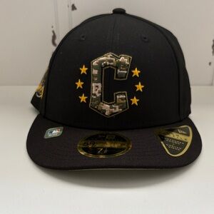 NWT Men’s Black Cap with Camo C and Yellow Stars